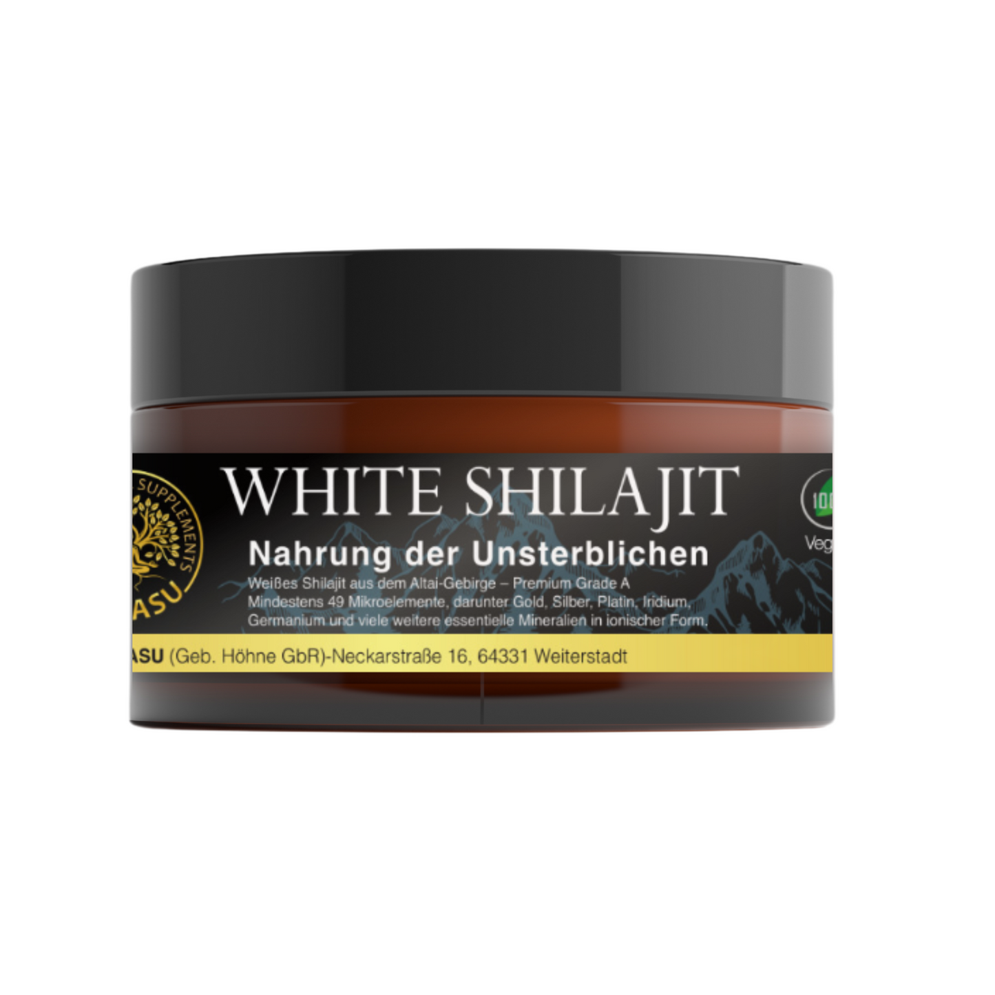 Weißes Shilajit Mineral Extrakt 20g - Steinöl - Hergestellt in Deutschland